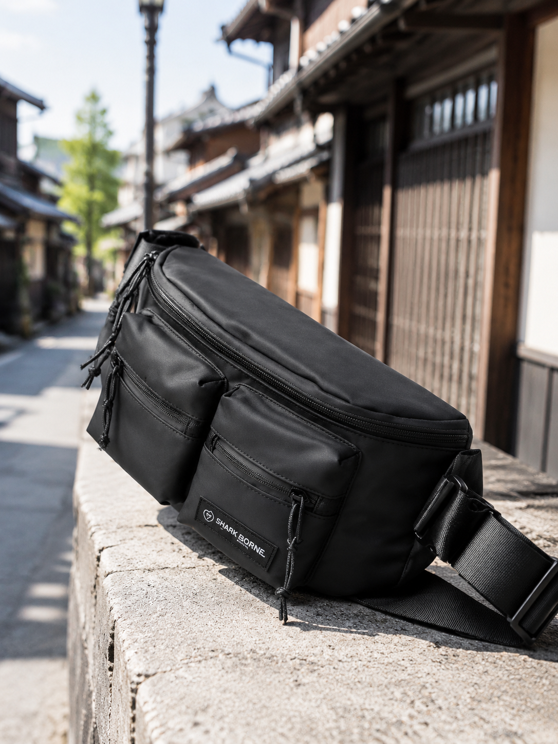 夏用メンズ日本風ボディバッグ 軽量斜めがけバッグ