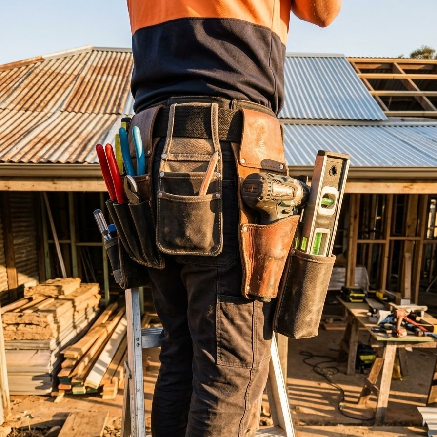 ハードウェアツール用ウエストバッグの収納例