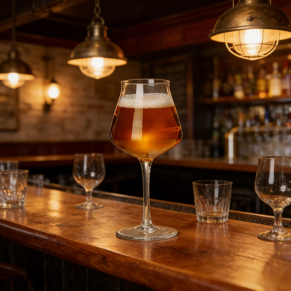 Großes Bierglas mit Stiel für Craft-Bier