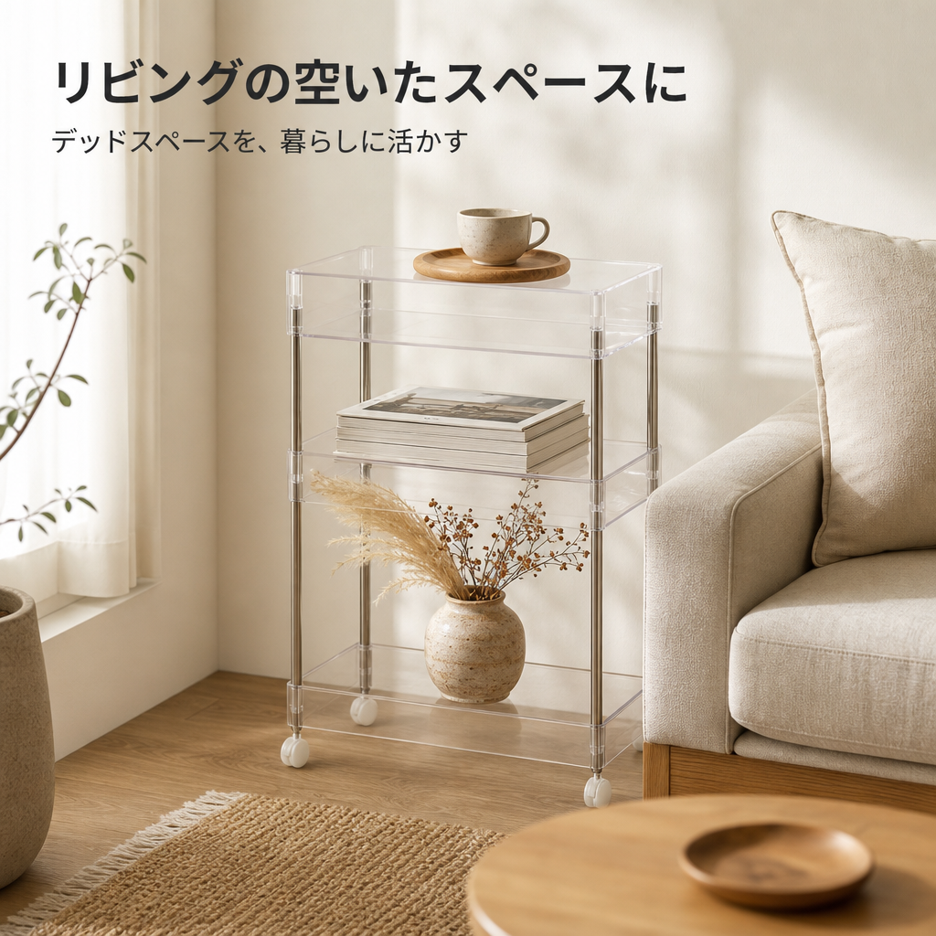 扉の裏には超薄型の多層収納キャビネットがあります。