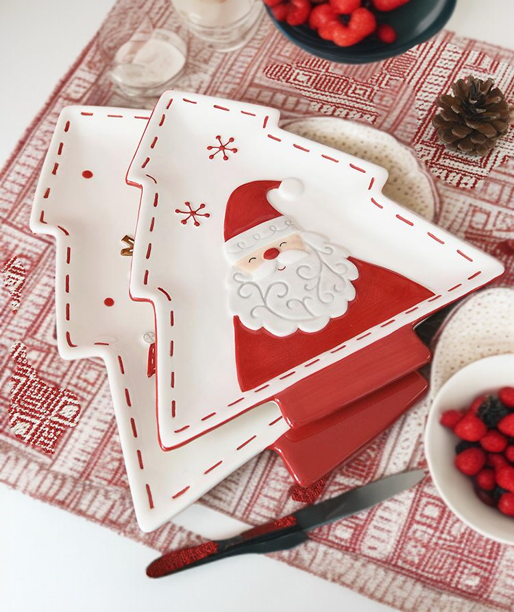 선물 포장된 크리스마스 트리 식판