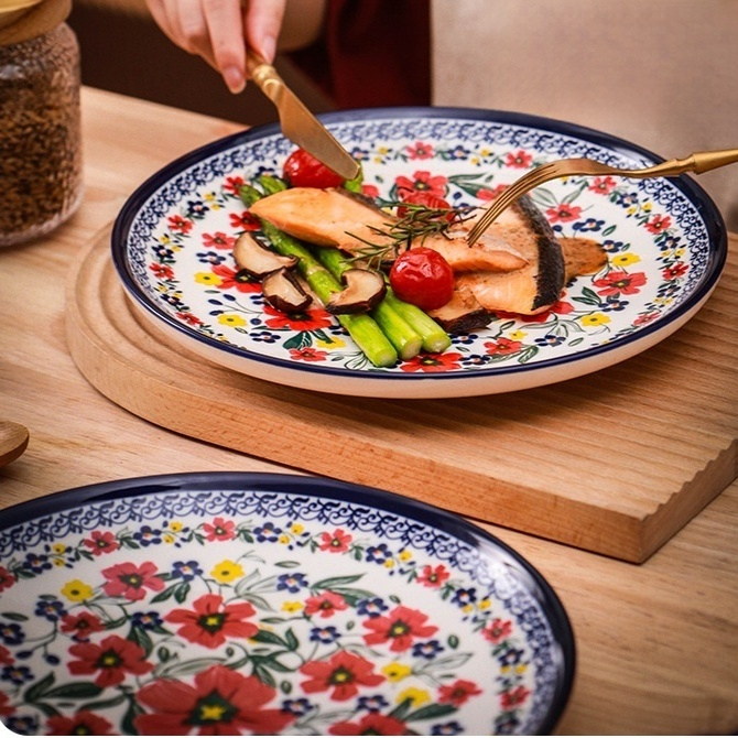 下絵付けディナープレート