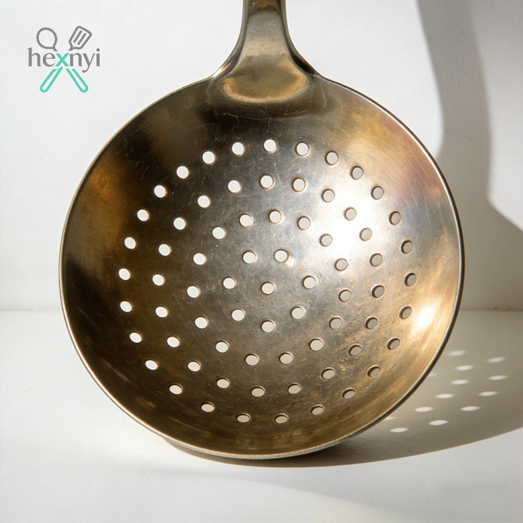 ช้อนมีรูพร้อมด้ามจับกันลวกแบบยาว