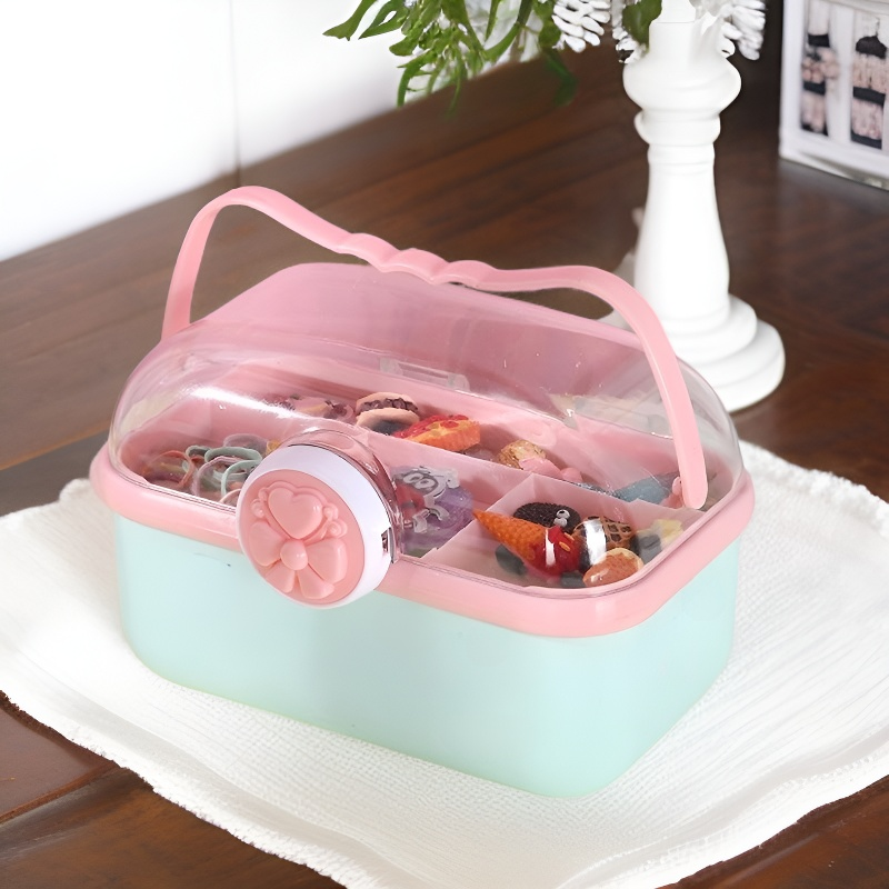 Multi-layer Compartment Jewelry Storage Box, Hair Accessories Organizer