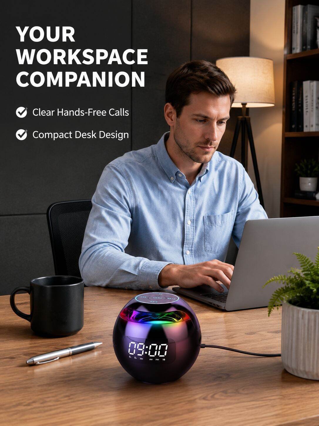 Mini Portable Bluetooth Speaker Home PlugIn Home Orb