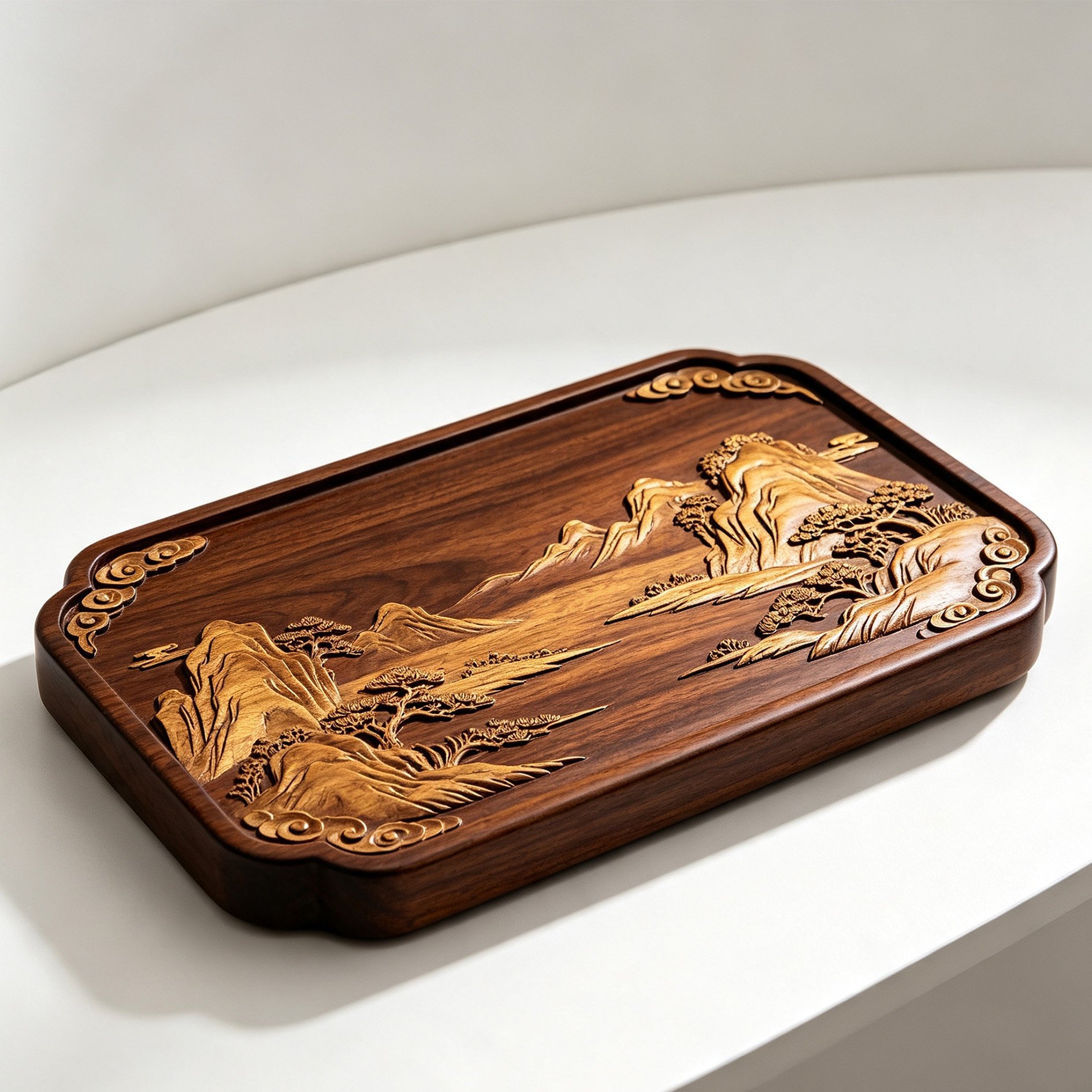 Dongyang wood-carved tea tray