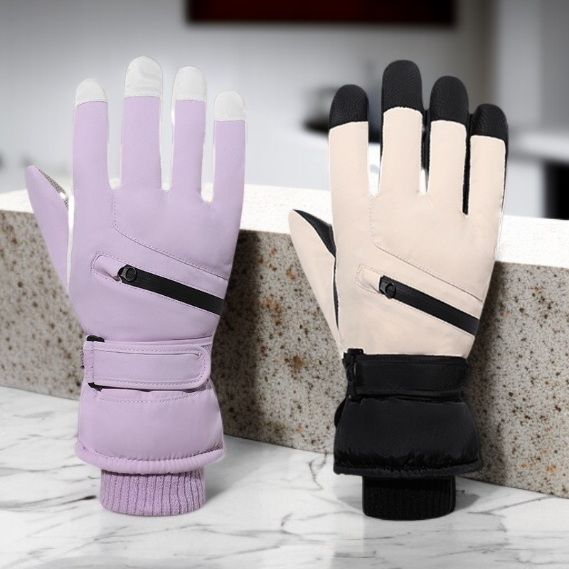 滑雪手套騎乘加絨加厚防滑防潑水防風保暖