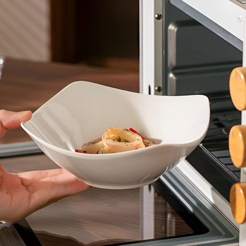 จานเซรามิกอเนกประสงค์สำหรับสลัดและซุป