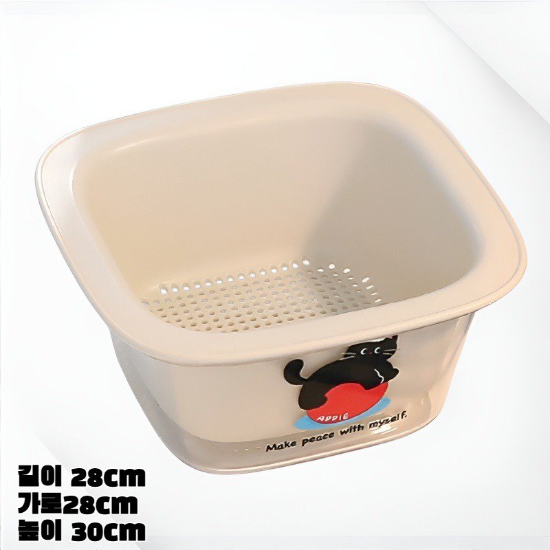 귀여운 디자인의 주방 배수 바구니 세트