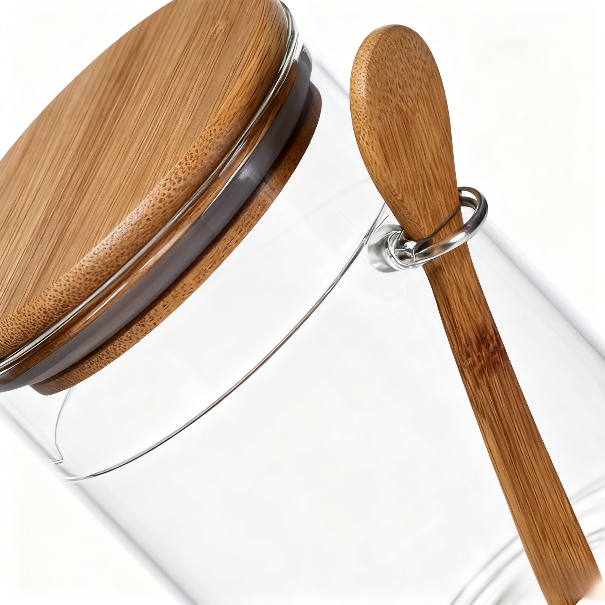 뚜껑이 있는 유리 밀폐 보관 용기