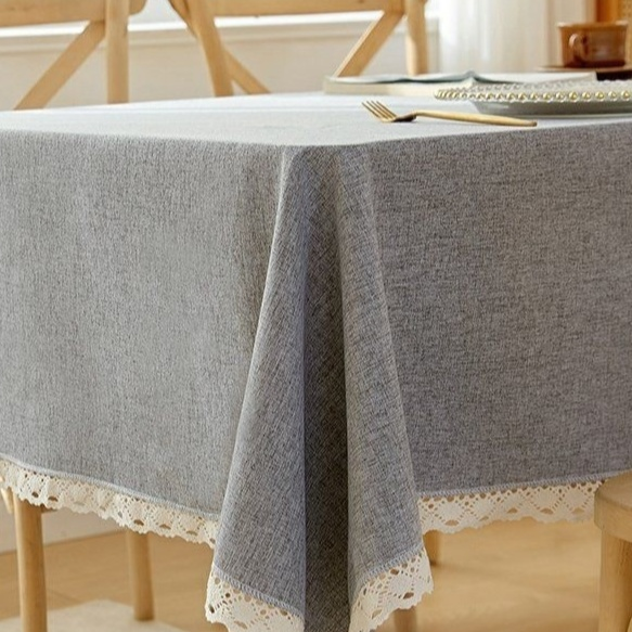 防水棉麻桌布 長款家用桌巾 不可水洗