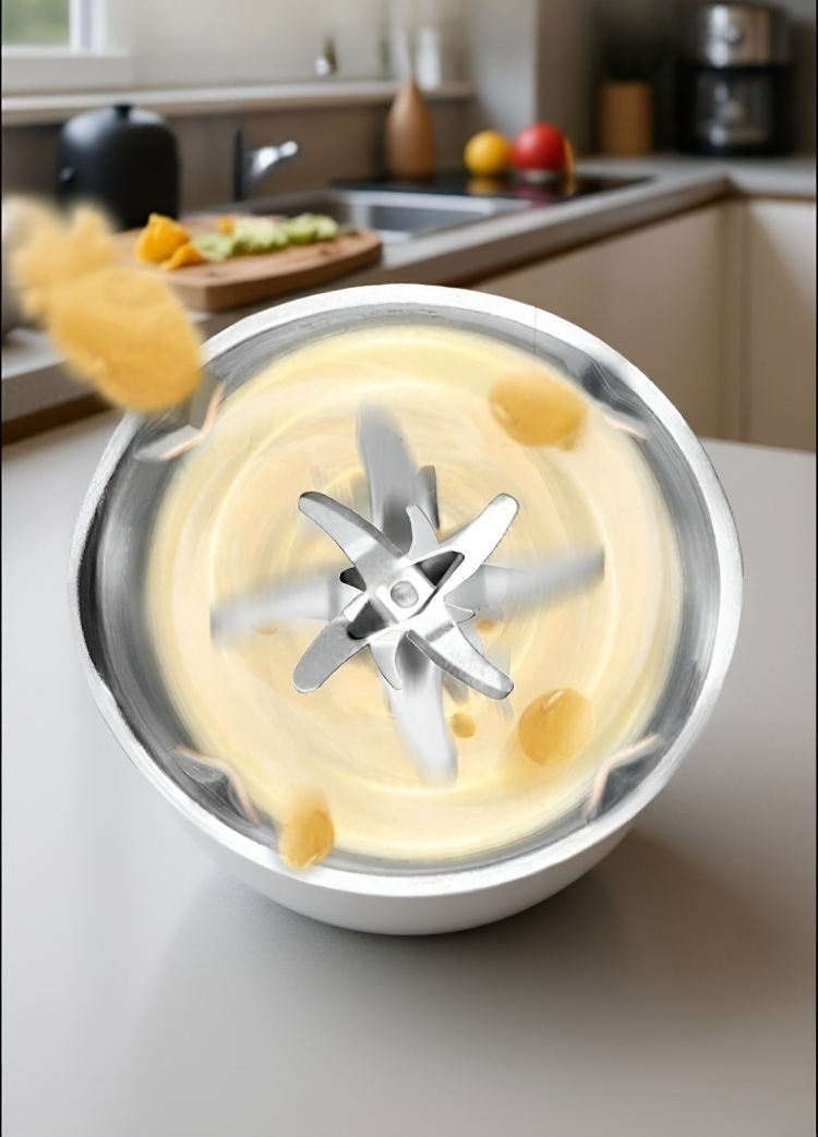 自動ブレンダーで作った新鮮なジュースのグラス