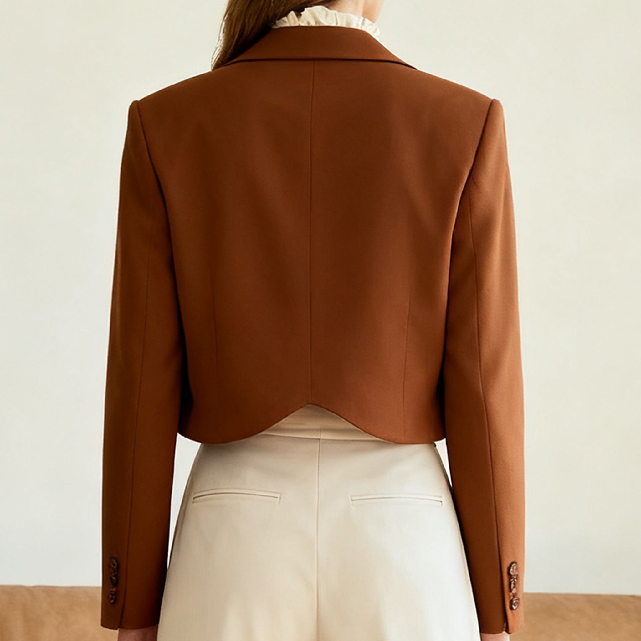  미니멀 울 숏 블레이저