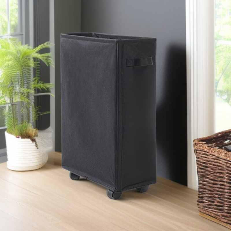 Caja de almacenamiento de tela plegable con ruedas