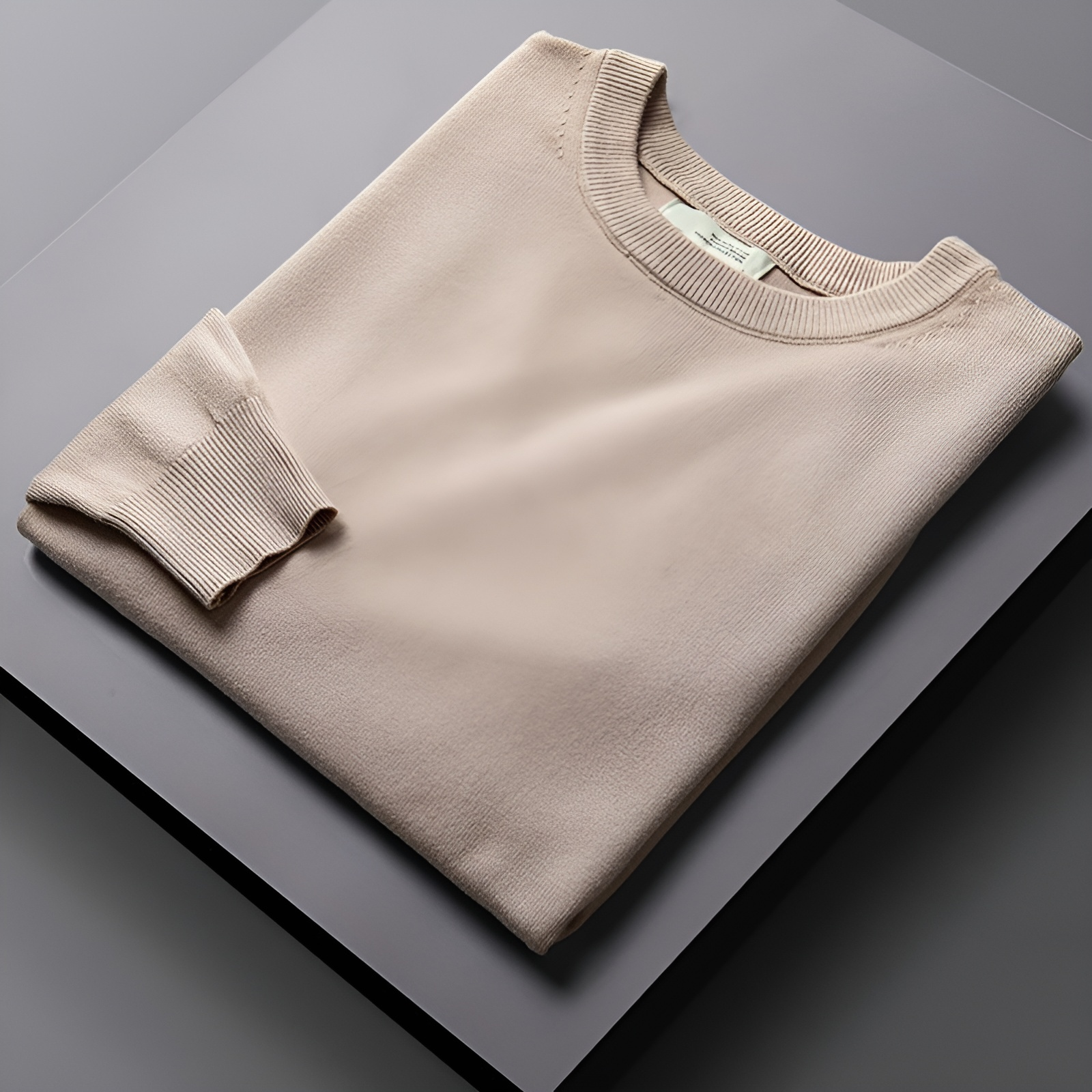 男士輕商務純色毛衣打底衫