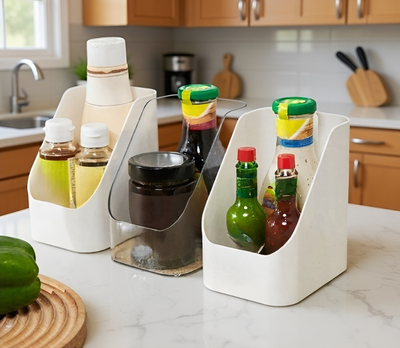 Multi-compartment desktop cosmetic storage box