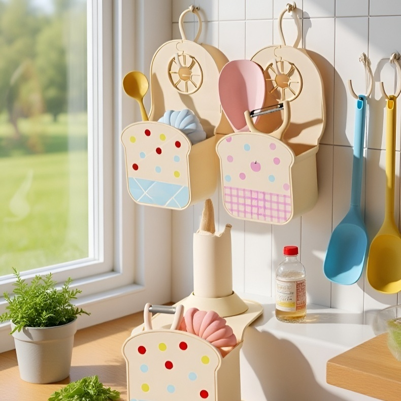 Durable plastic hook-type sink drain basket