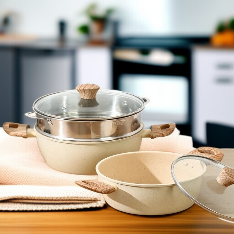 Visualization Soup Pot Even Heating Multipurpose Binaural Stew Pot Easy to Clean