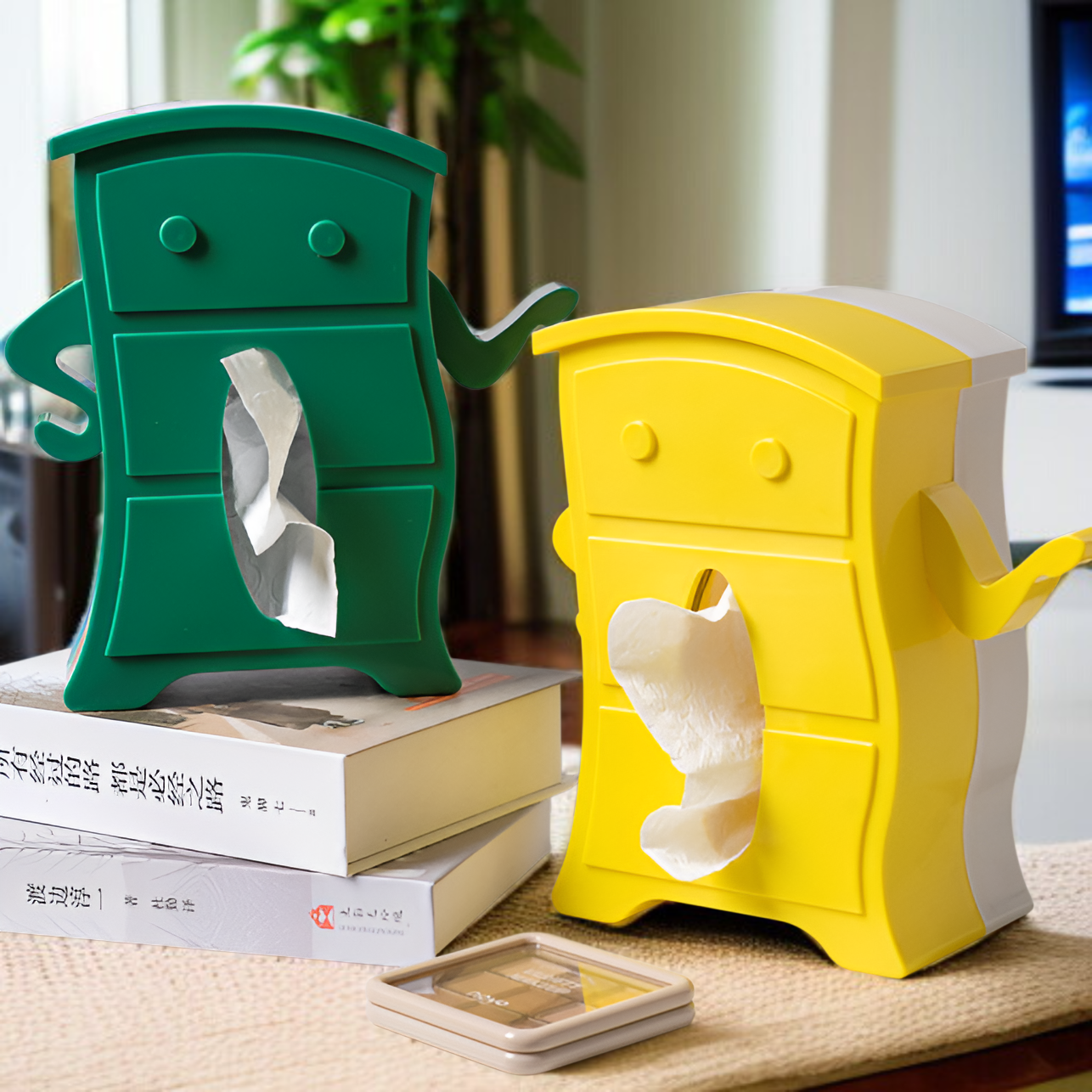 ティッシュボックスのビルディングブロックディテール