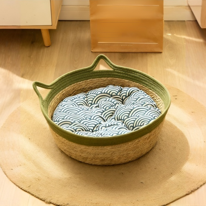 Lit pour chat en osier