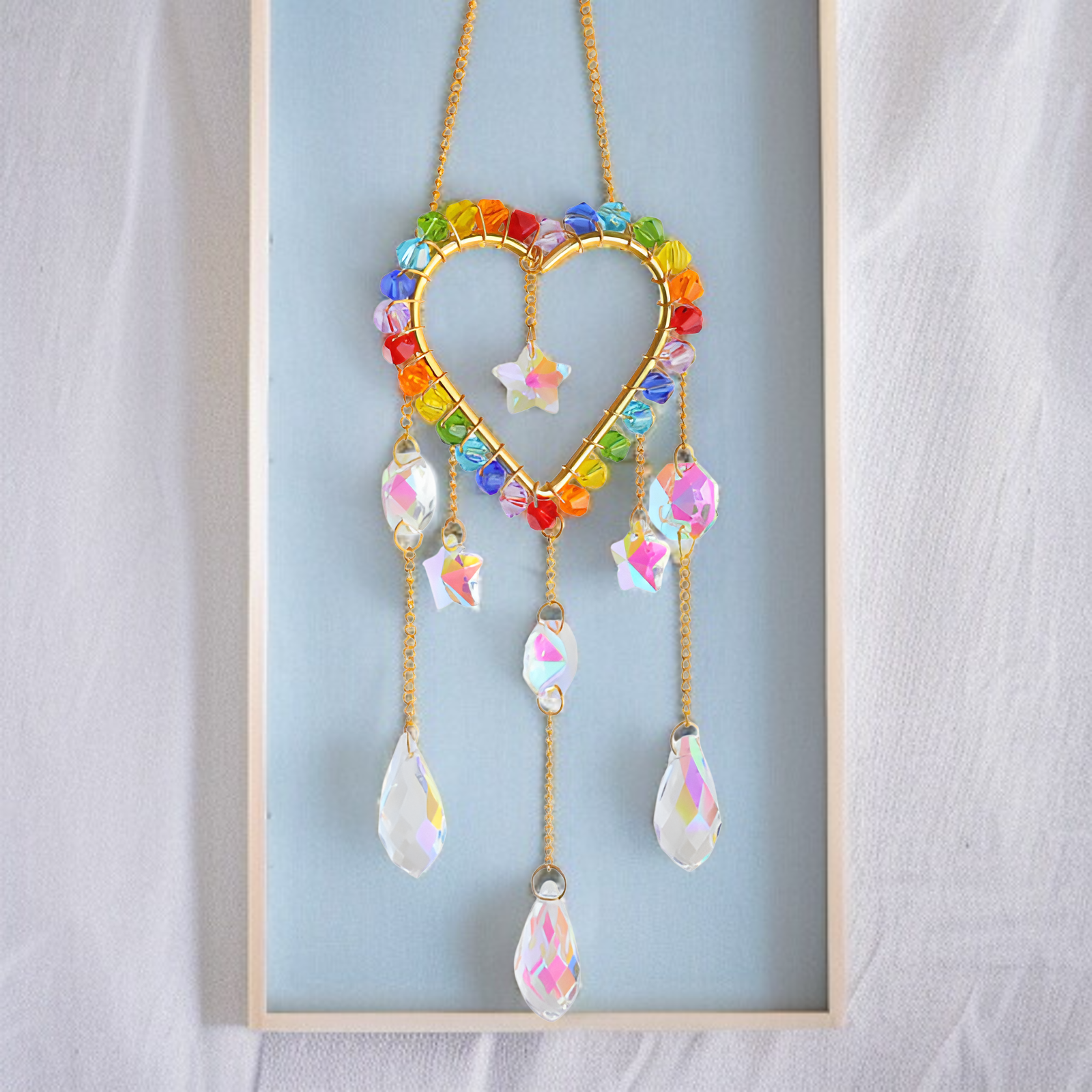 수정 무지개 포몽망 걸이