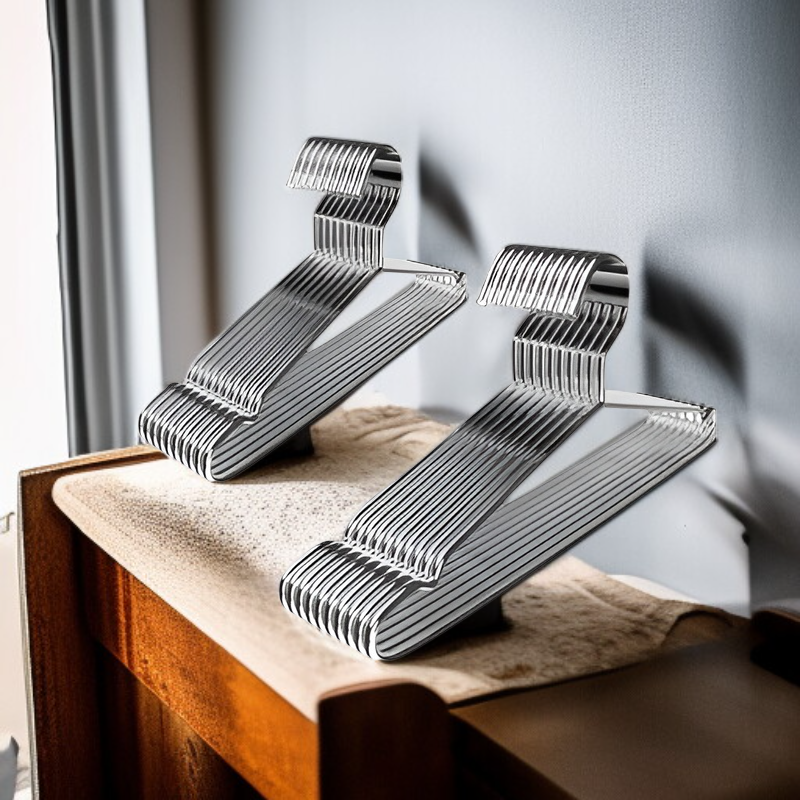  สแตนเลสแข็งแรง ไม้แขวนเสื้อหนา สำหรับใช้ในบ้าน 