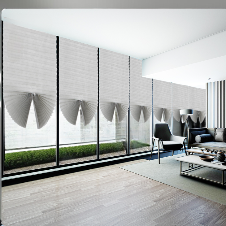 家庭用収納式自己粘着プリーツカーテン 遮光サンシェードベッドルームバスルームノーパンチカーテン