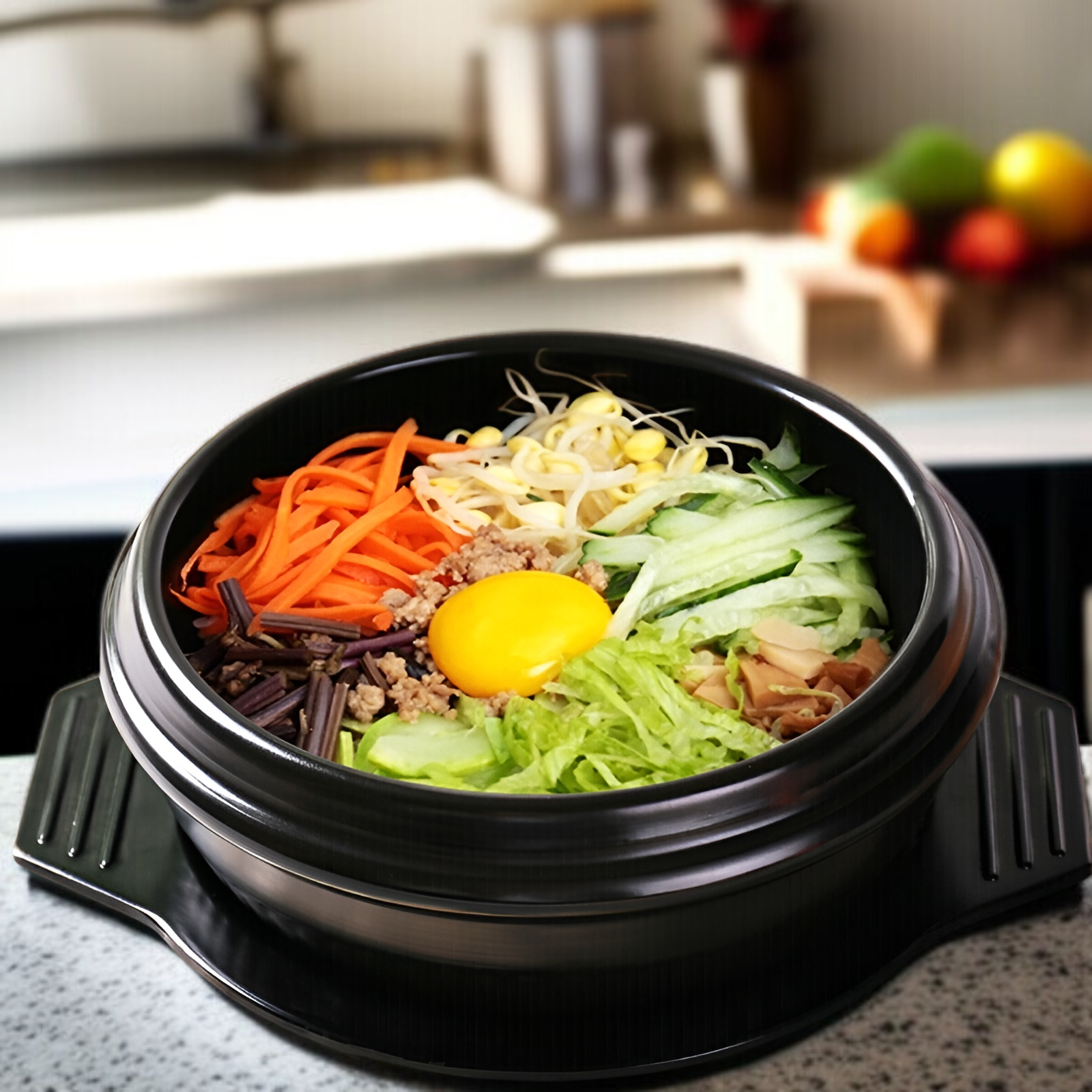 ビビンバ用韓国石鍋で本格料理