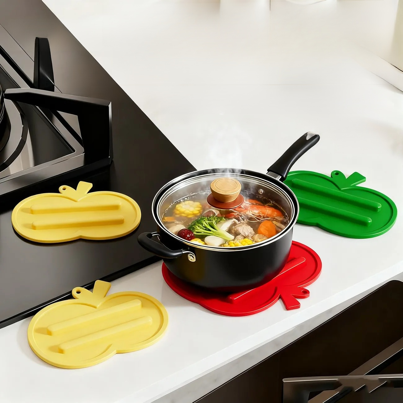 キッチンリンゴ滑り止めシリカゲル蓋敷き