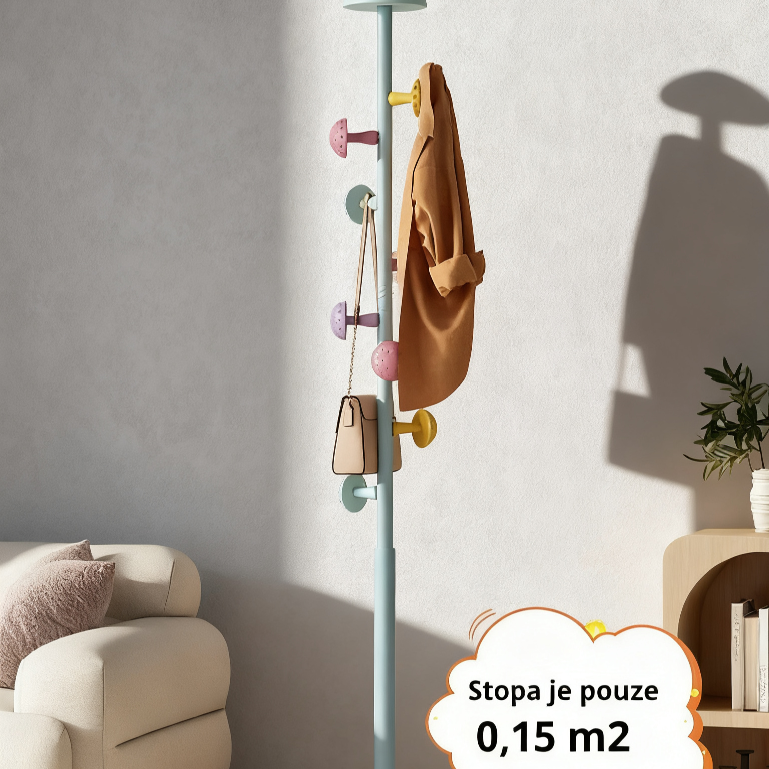  Stojanový věšák do ložnice na oblečení 