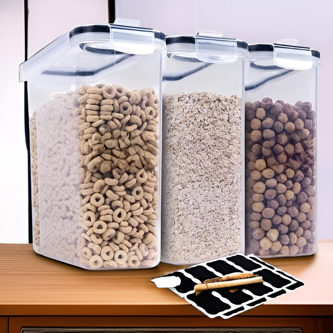 주방 식품급 투명 벨트 덮개 잡곡 수납 탱크