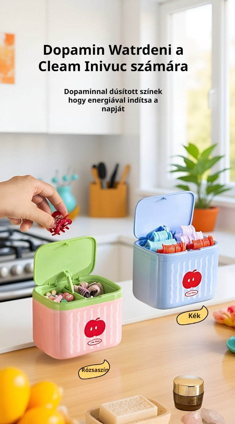 Stílusos pamut tárolódoboz apró tárgyakhoz