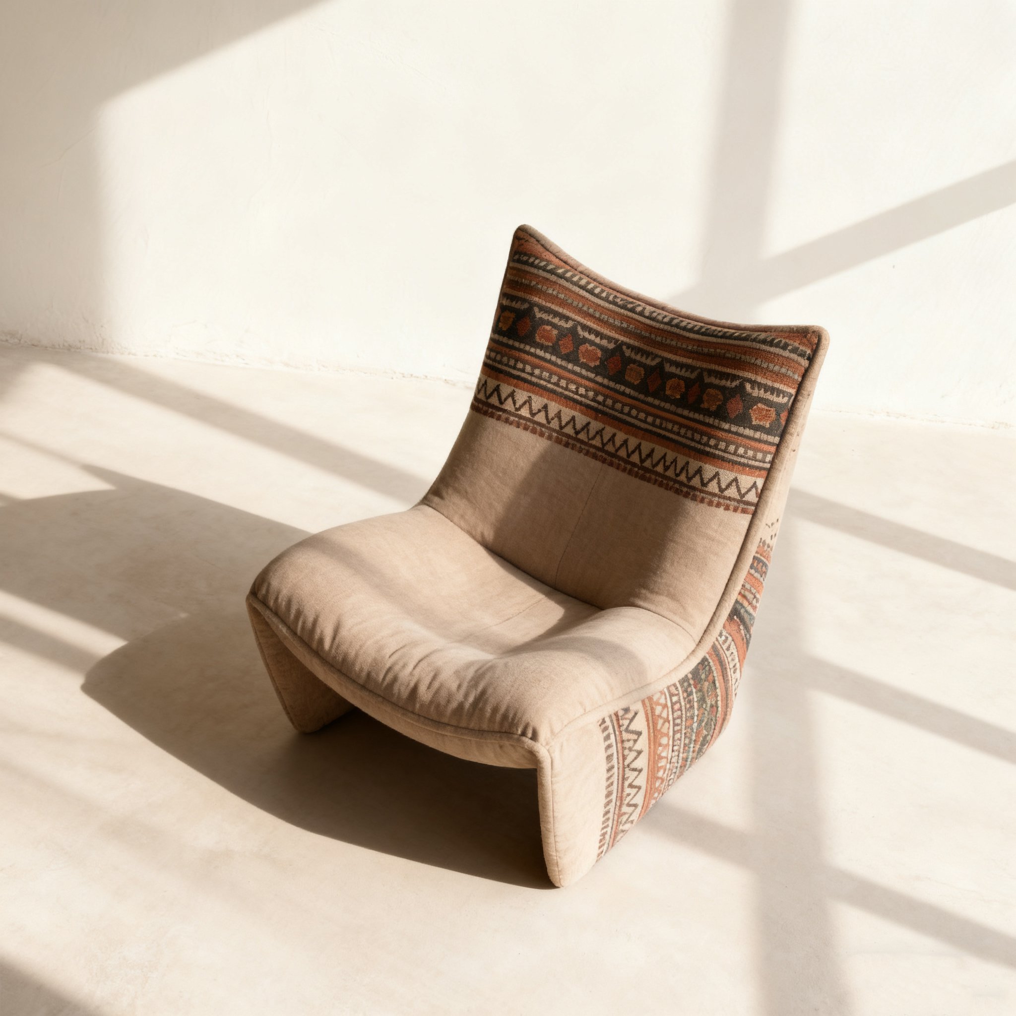 เก้าอี้ผ้าลายประเพณีสำหรับพักผ่อน