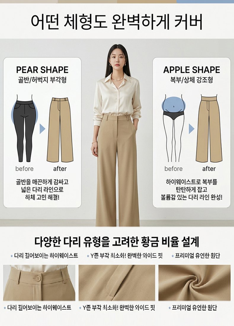 여성 수트 팬츠 세련된 로우라이즈 디자인,베이직한 무드의 슬림핏 와이드 롱팬츠