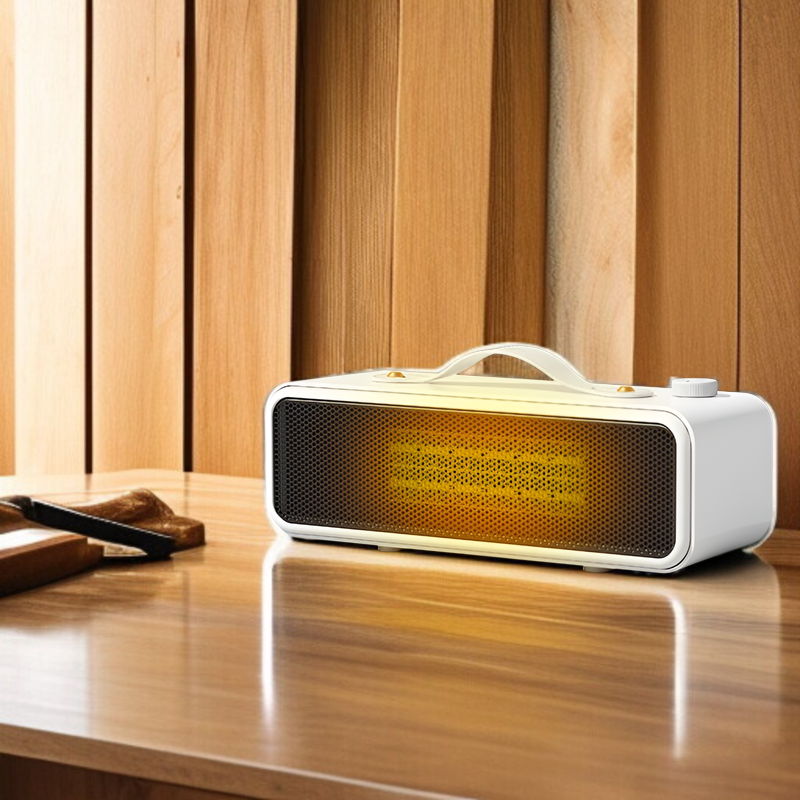 省エネPTCセラミックヒーター搭載 幅広瞬間暖房 室内ヒーター 10秒発熱 最大700W ひっくり返すと自動電源オフ 二段階風量調節 小型家庭用卓上ヒーター 寒い季節の足元ヒーター