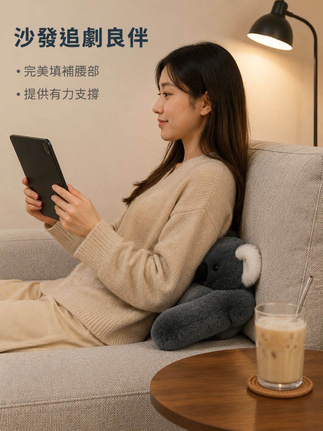 治愈熊猫玩偶舒适睡眠枕头