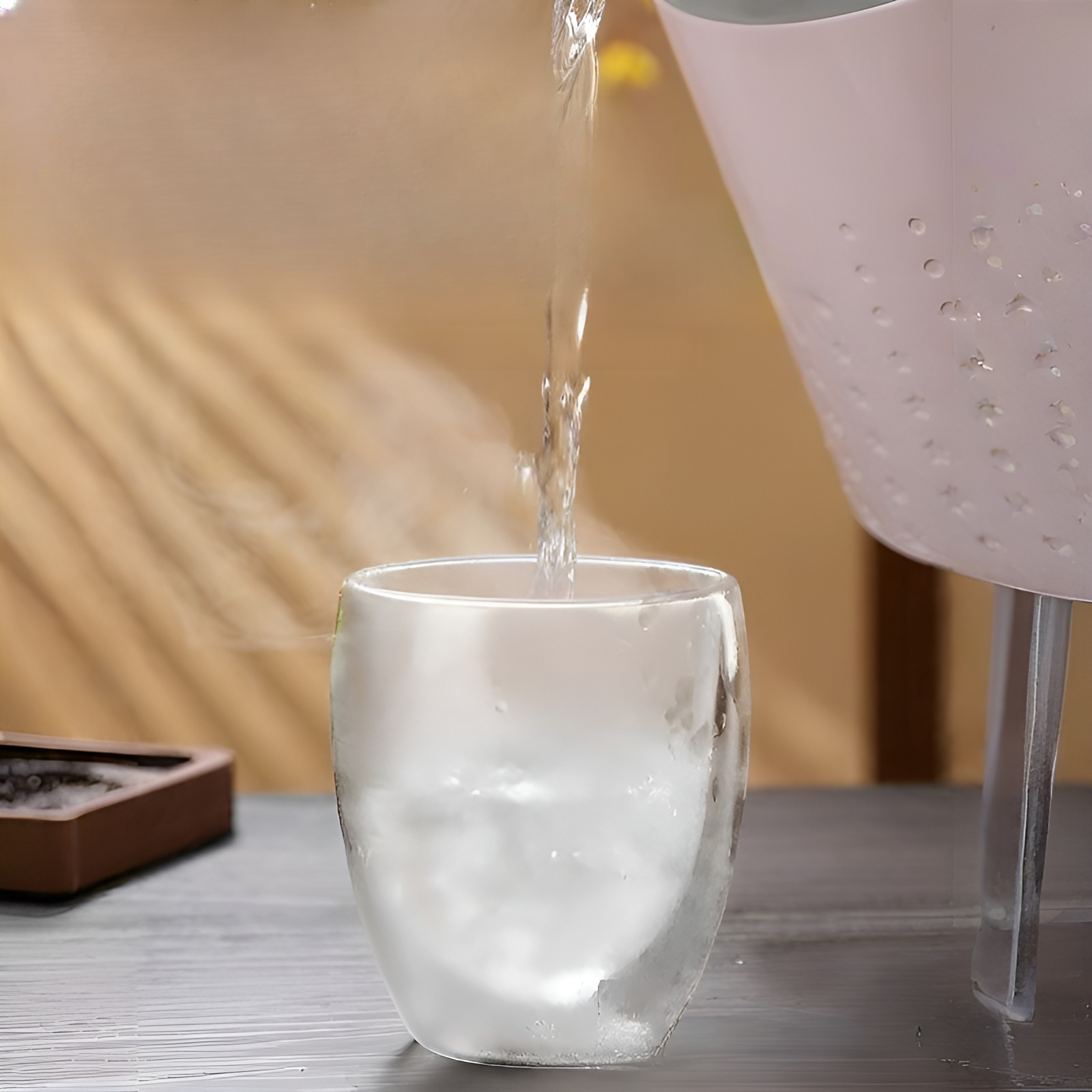 家用高硼硅雙層玻璃杯