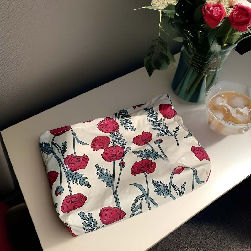 다기능 면 클러치 잡화 수납 휴대용 파우치