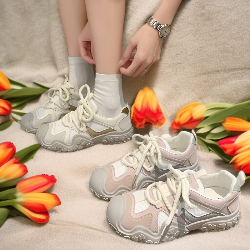 女性用スポーツシューズ 2025年新作 人気スポーツシューズ 夏用 厚底スポーツシューズ 万能ホワイトシューズ ソフトソール 軽量スポーツシューズ ランニングカジュアルシューズ