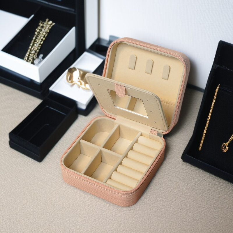 Mini-Schmuckschatulle Tragbare kleine Box Schmuckaufbewahrung
