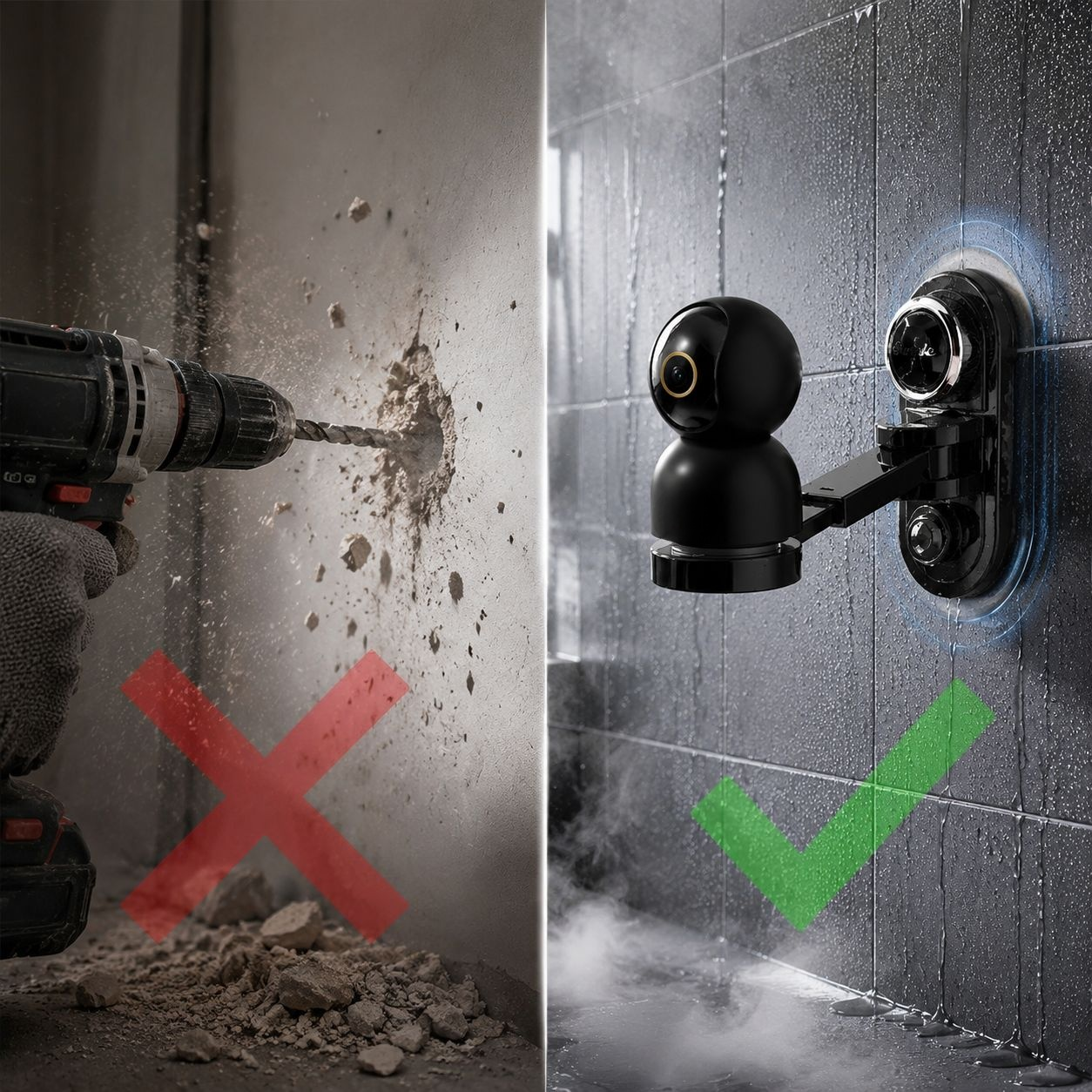 Home Indoor Surveillance Telescopic Rotating Camera Bracket