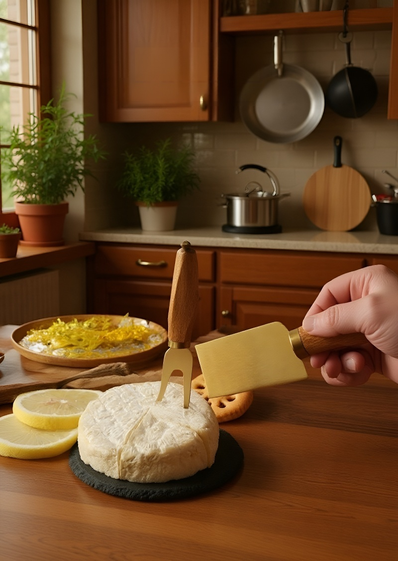 سكاكين جبن بمقابض متينة خشبية