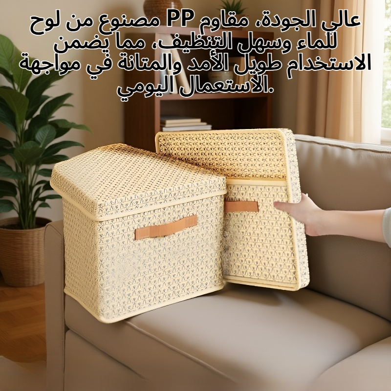 صندوق تخزين الملابس مع غطاء قابل للطي