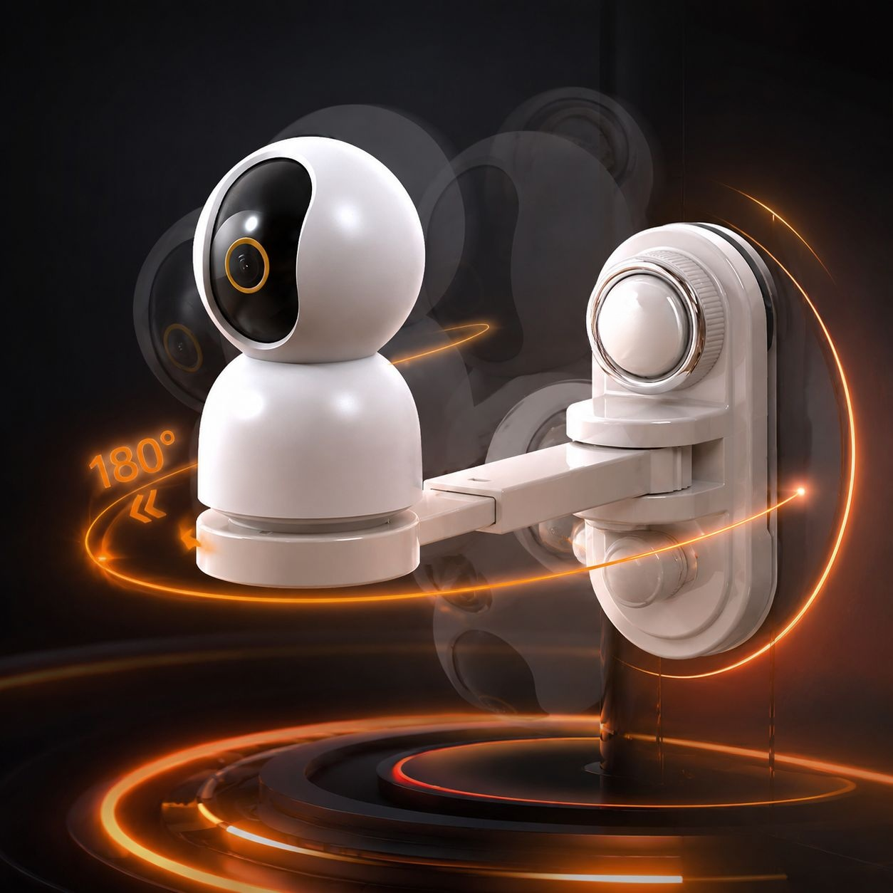 Extendable surveillance camera holder for home