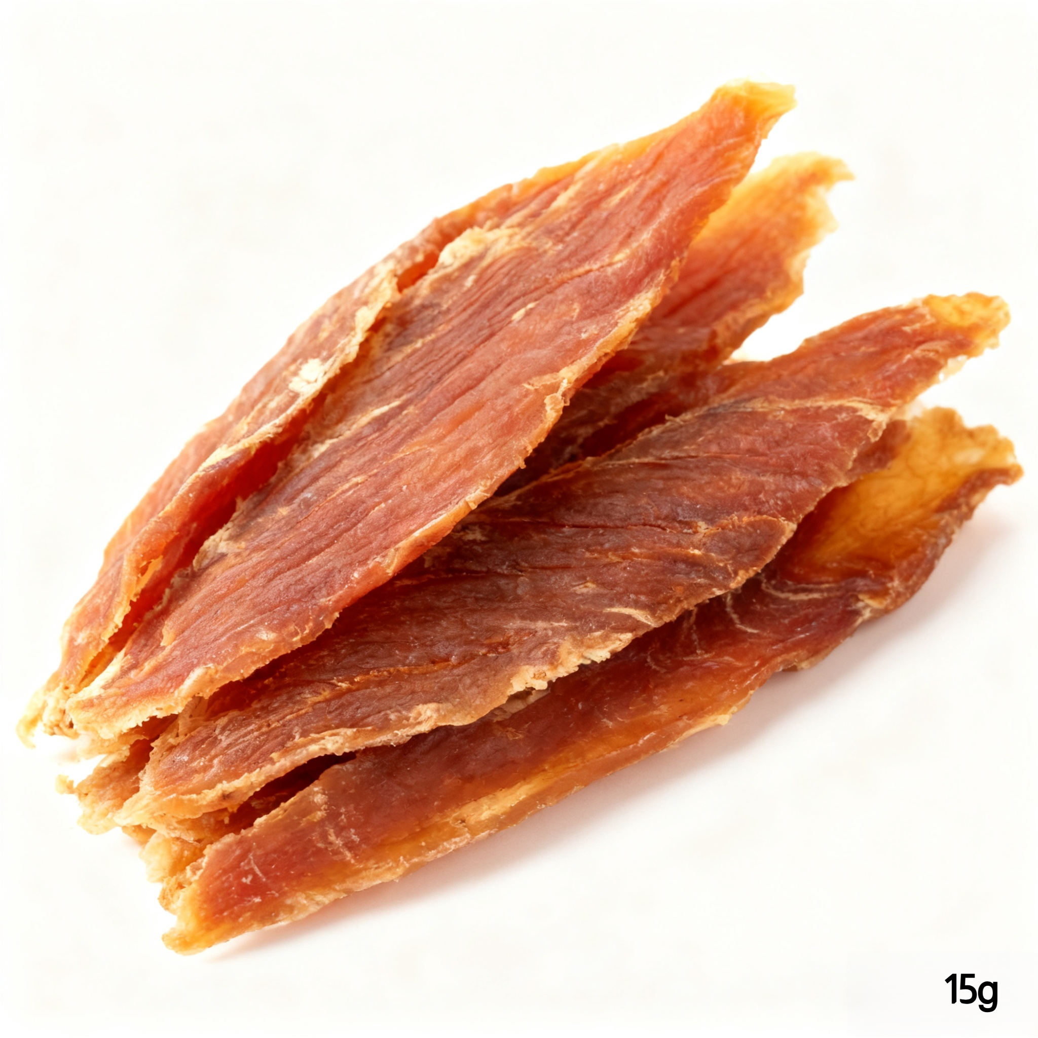 Natural duck meat pet snacks on a plate