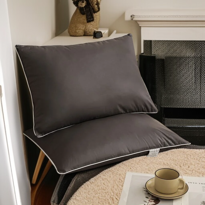 Washed Cotton Plain Round Pillow Cover Pair (48*74cm) - Home Use