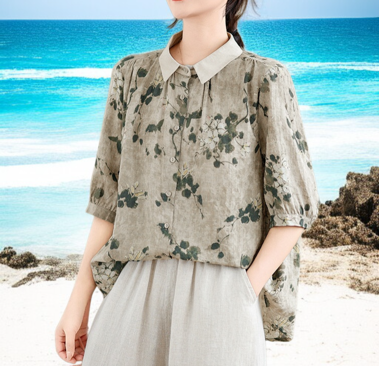 コットン＆リネントップスの素材感アップ