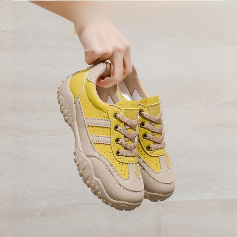 여학생 여름 메쉬 통풍 작은 흰색 신발 통굽 키높이 캐주얼화