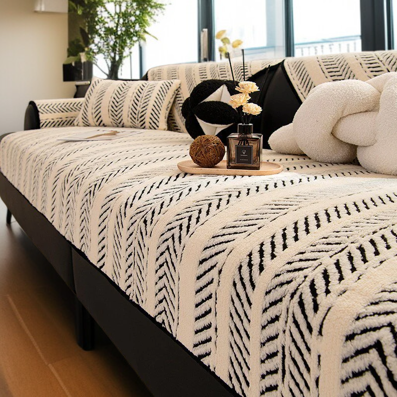 가죽 소파 미끄럼 방지 두꺼운 방석 면 융 소파 쿠션 커버 롱 커버 담요 가죽 소파 커버 커버 소파 쿠션 면 융 롱 커버 담요