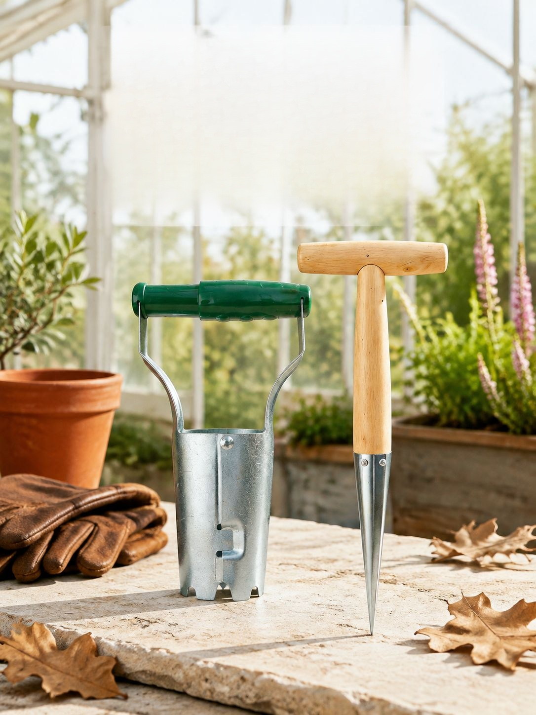 Multi-functional Gardening Hole Punch and Transplanter